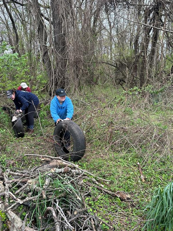 John Heinz park tire clean up