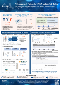 A New Approach Methodology (NAM) for Specificity Testing: ISTAND qualification of the Membrane Proteome Array to evaluate off-target binding of MAb-based therapies (PDF)
