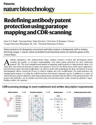 Paratope Mapping and CDR scanning